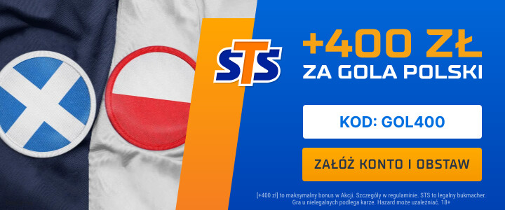 400 PLN ZA GOLA POLSKI W MECZU ZE SZKOCJĄ