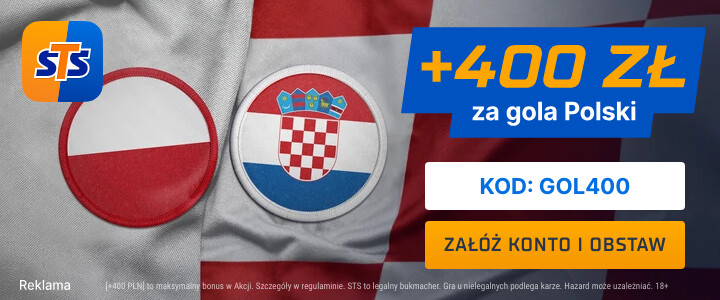 400 PLN ZA GOLA POLSKI W MECZU Z CHORWACJĄ!