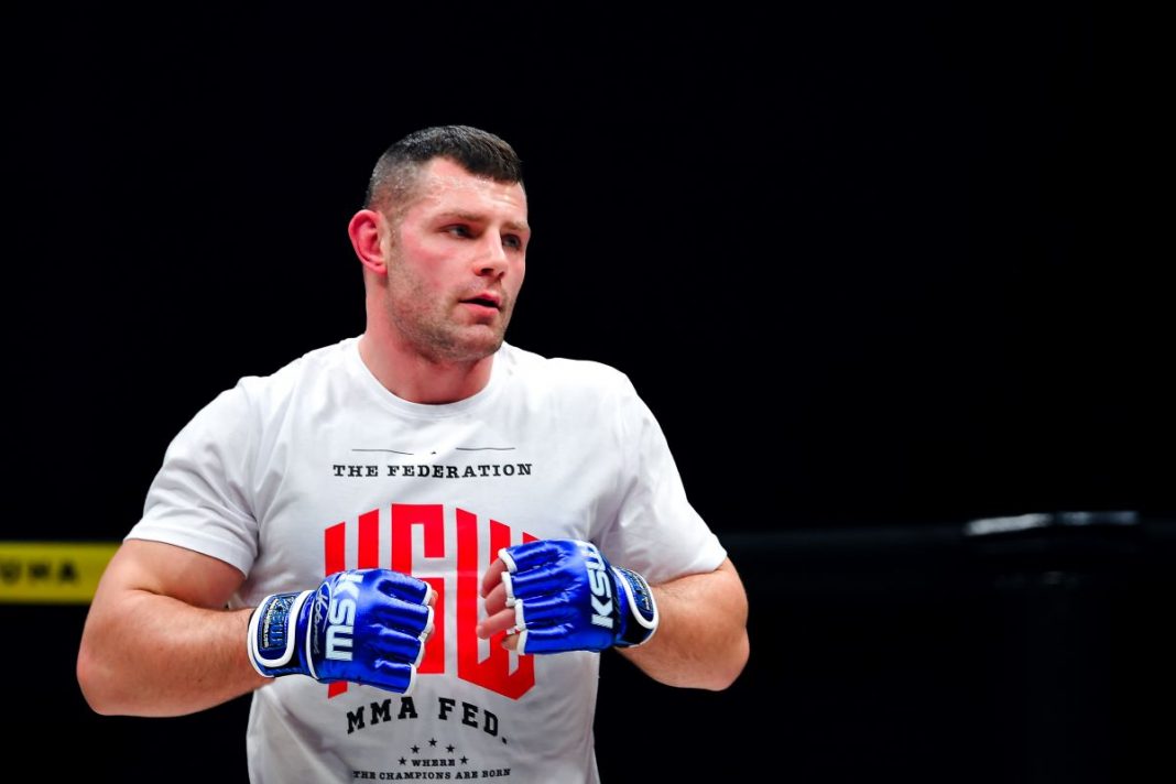 Marcin Wójcik na treningu MMA.