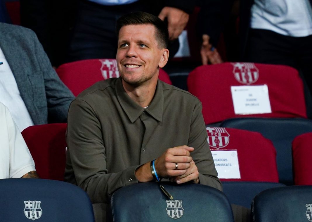 Wojciech Szczęsny na trybunach FC Barcelony.