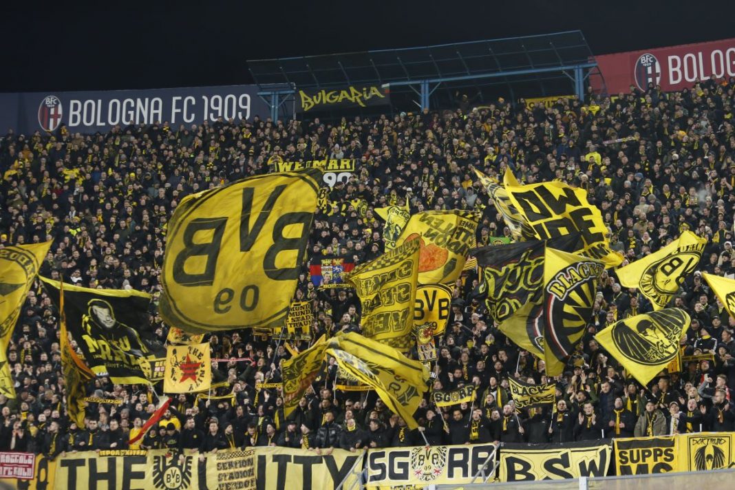 Kibice Borussii Dortmund.