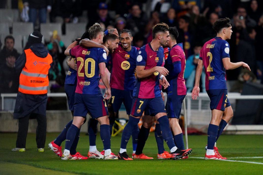 Radość piłkarzy FC Barcelony.