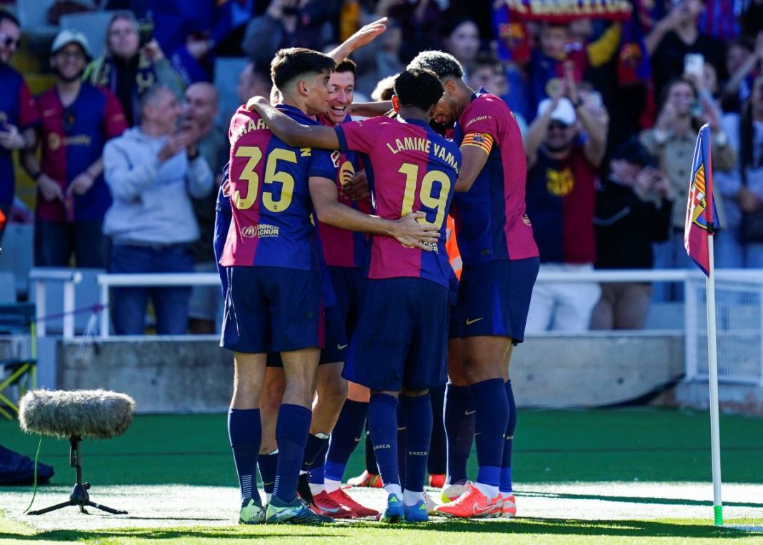 Radość piłkarzy FC Barcelony.