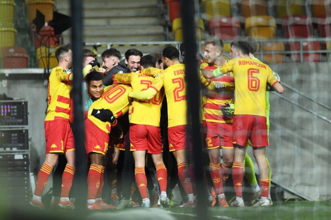 Radość piłkarzy Jagiellonii Białystok.