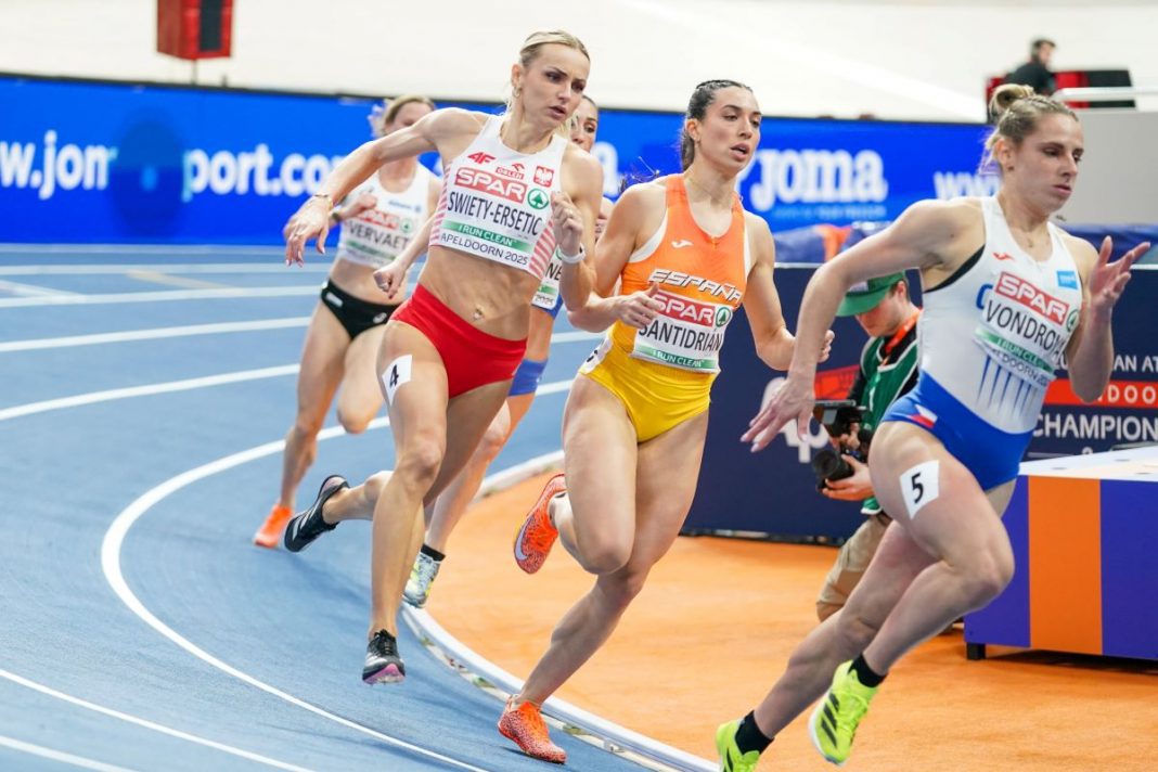 Justyna Święty-Ersetic w trakcie rywalizacji.