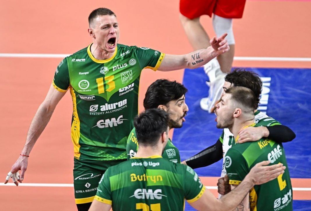 warta-zawiercie-luneburg-liga-mistrzow Radość siatkarzy Warty Zawiercie.