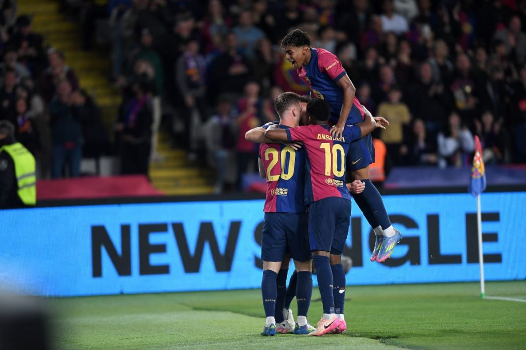 Radość piłkarzy FC Barcelony.
