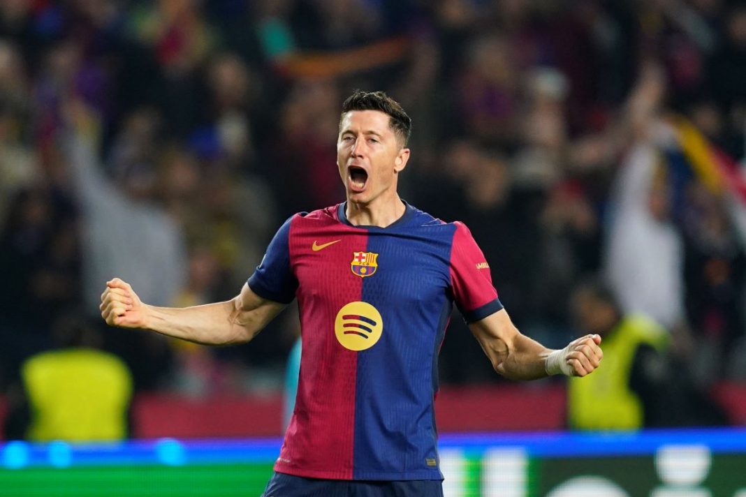 Radość Lewandowskiego po golach.