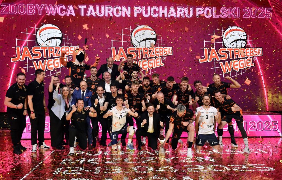 Radość siatkarzy Jastrzębskiego Węgla.