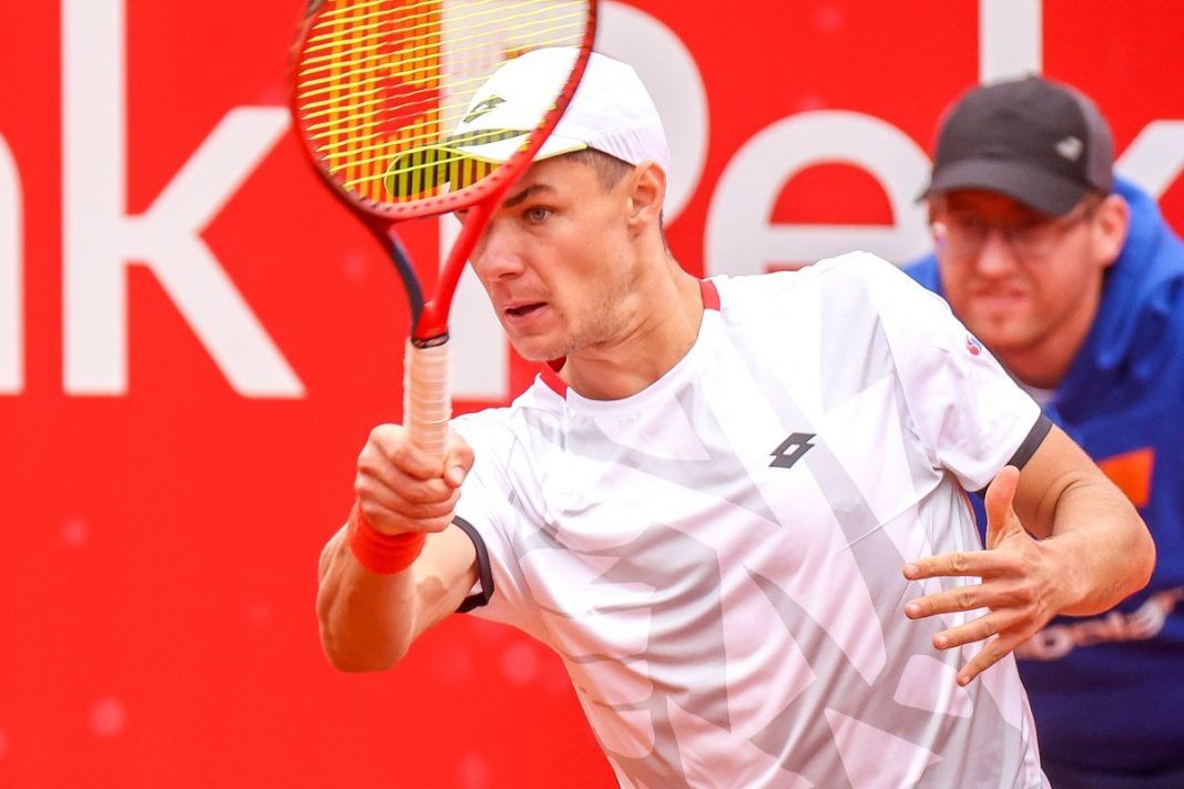 muller-majchrzak-atp-marrakesz Kamil Majchrzak w trakcie wymiany.