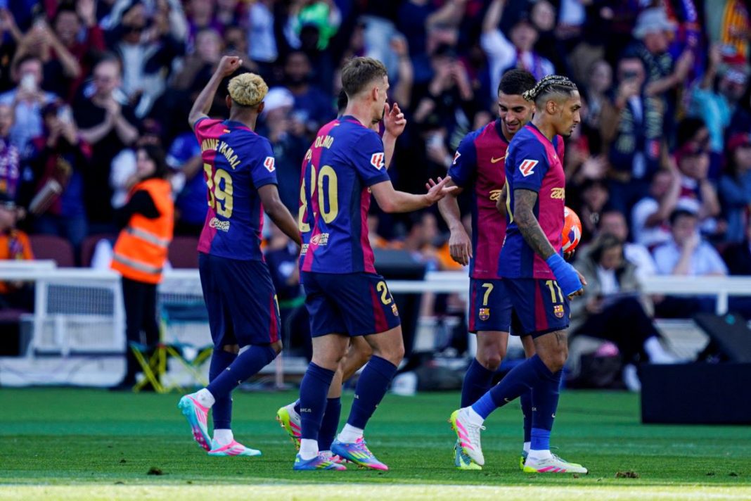Radość piłkarzy FC Barcelony.
