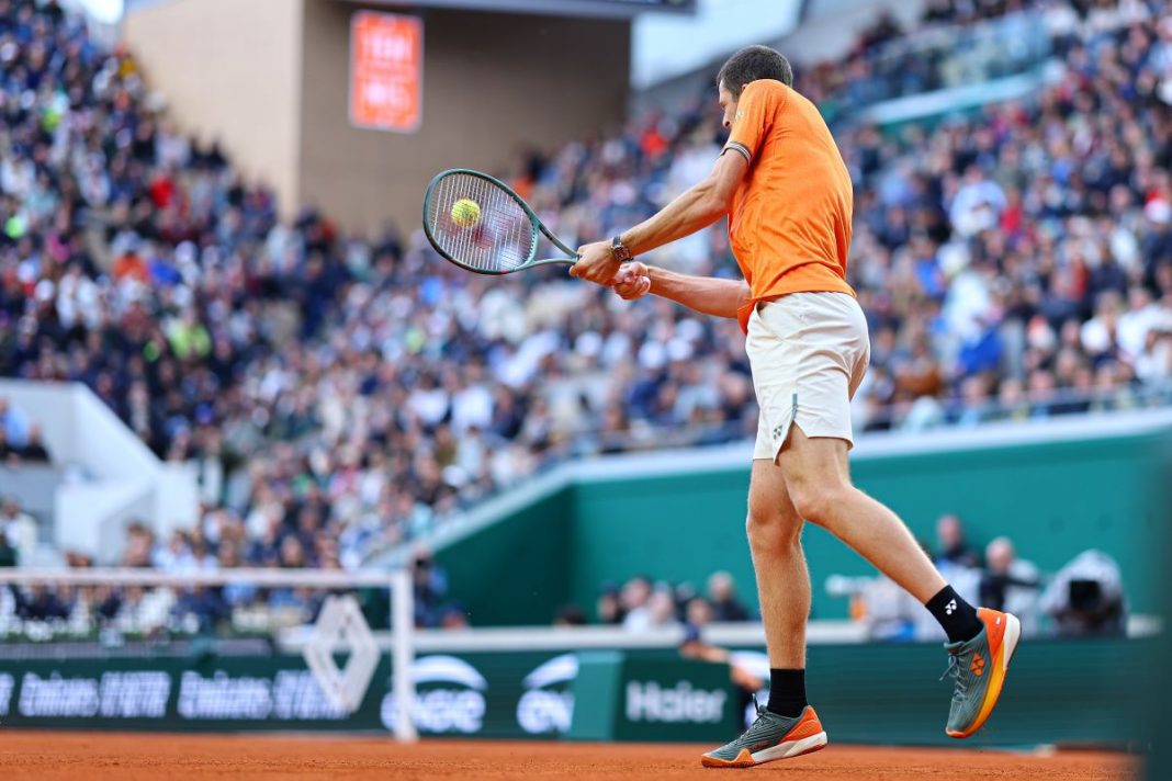 Hubert Hurkacz w trakcie meczu.