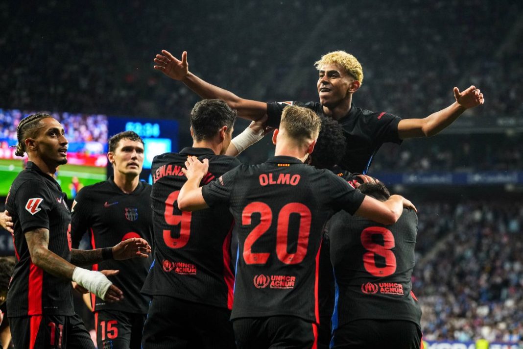 Radość piłkarzy FC Barcelony.