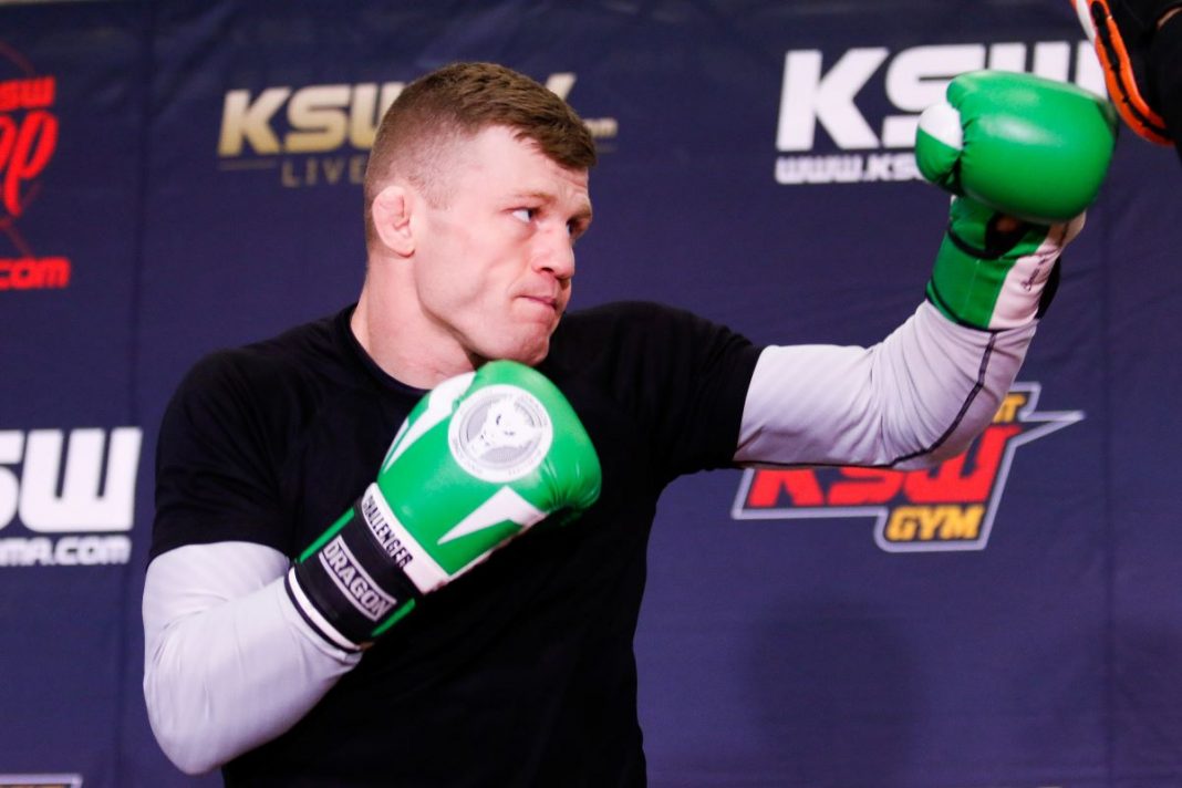 Albert Odzimkowski w trakcie treningu.