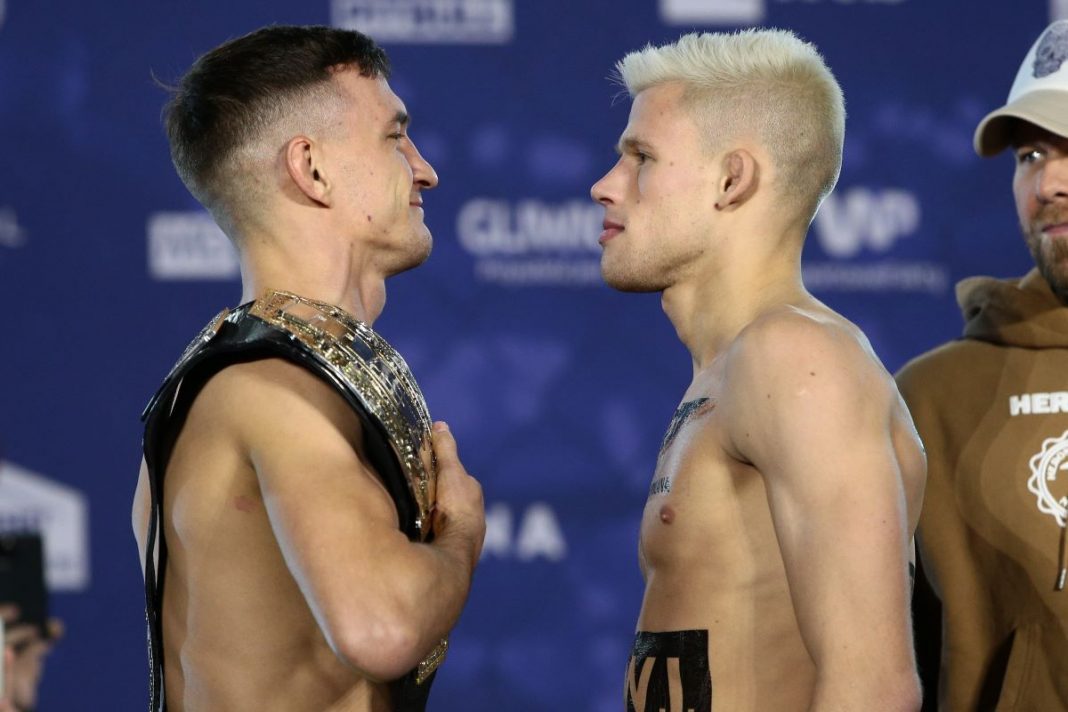 Sebastian Przybysz na ważeniu przed walką.