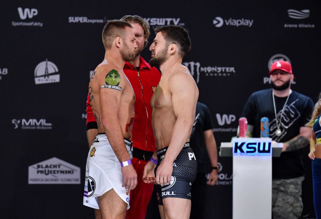 Damian Stasiak na ważeniu przed walką w KSW.
