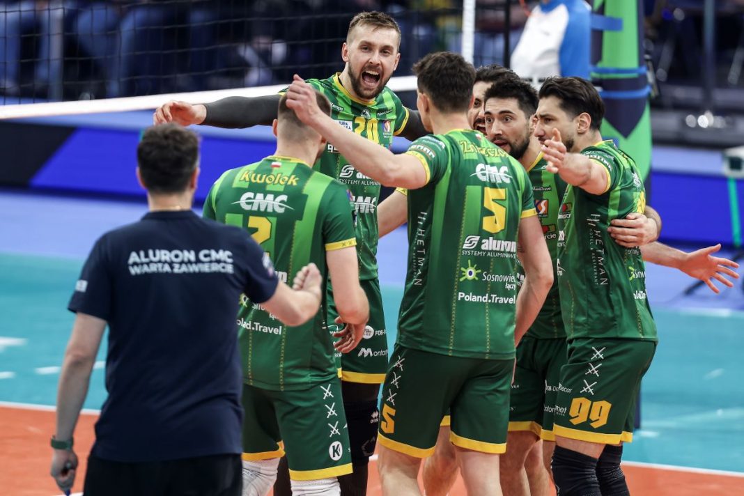 Radość siatkarzy Aluron CMC Warta Zawiercie.
