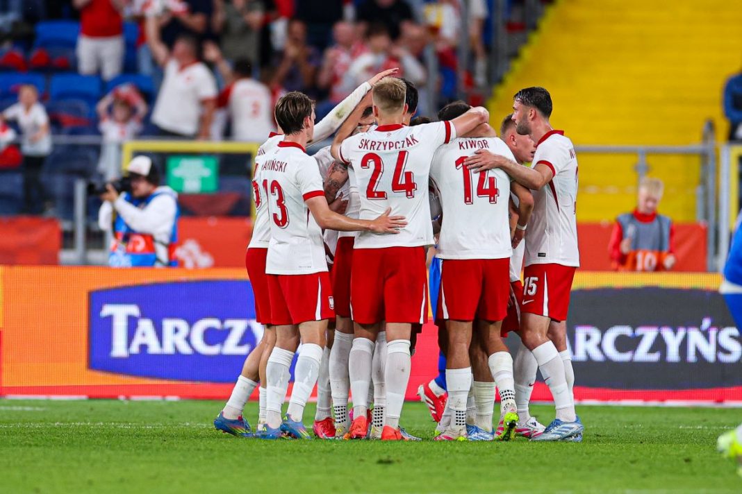 Radość piłkarzy reprezentacji Polski.