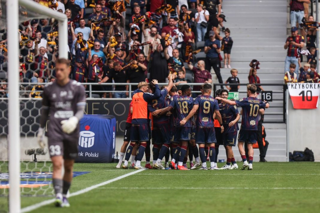 Radość piłkarzy Pogoni Szczecin.