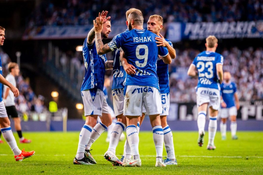 Radość piłkarzy Lecha Poznań.