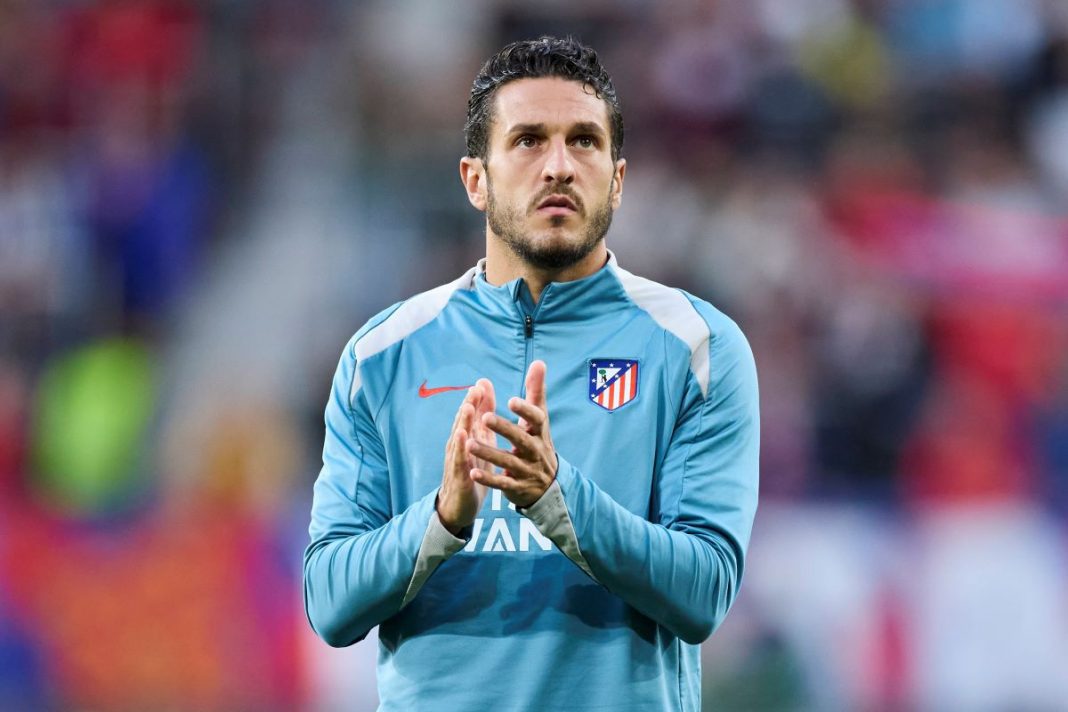 Koke w bluzie Atletico Madryt.