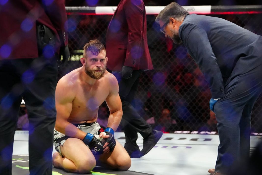 Marcin Prachnio po porażce na macie.