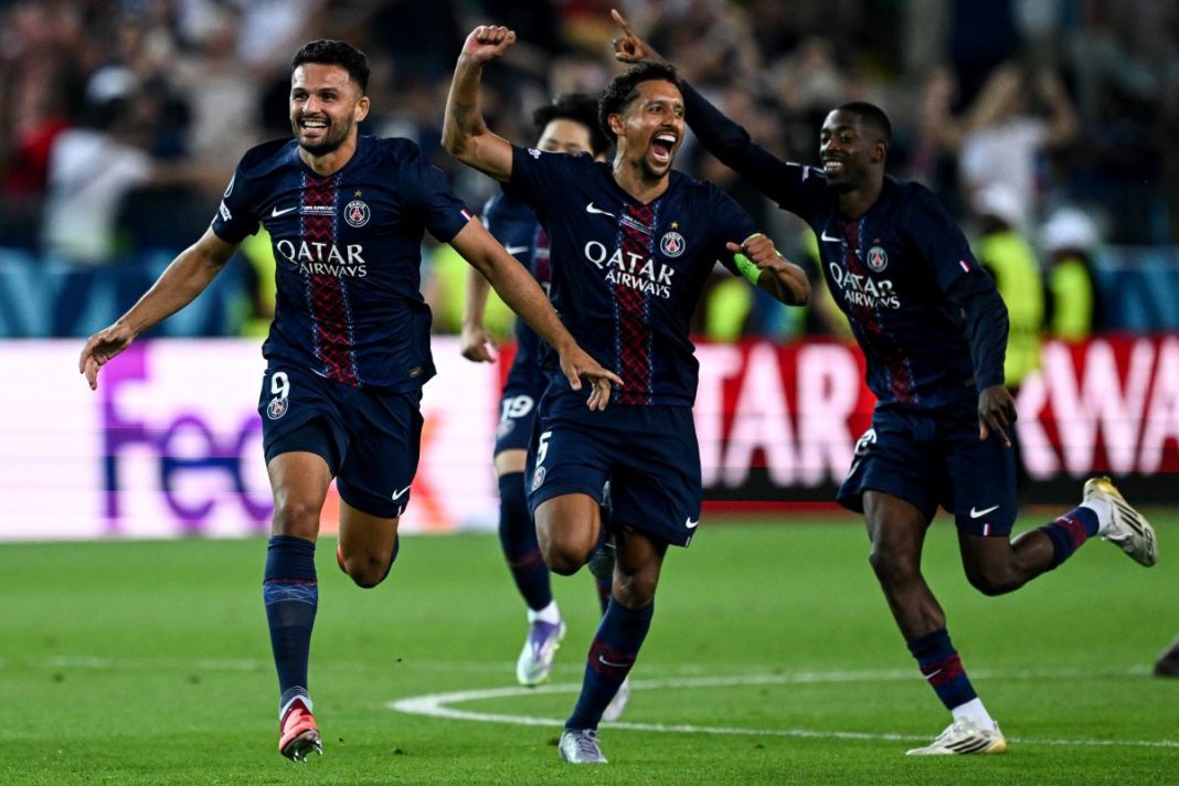 Radość piłkarzy PSG.