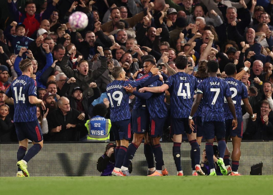 Radość piłkarzy Arsenalu.