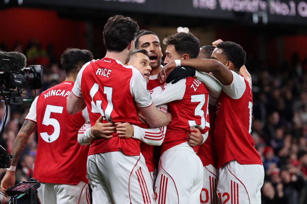 Radość piłkarzy Arsenalu.