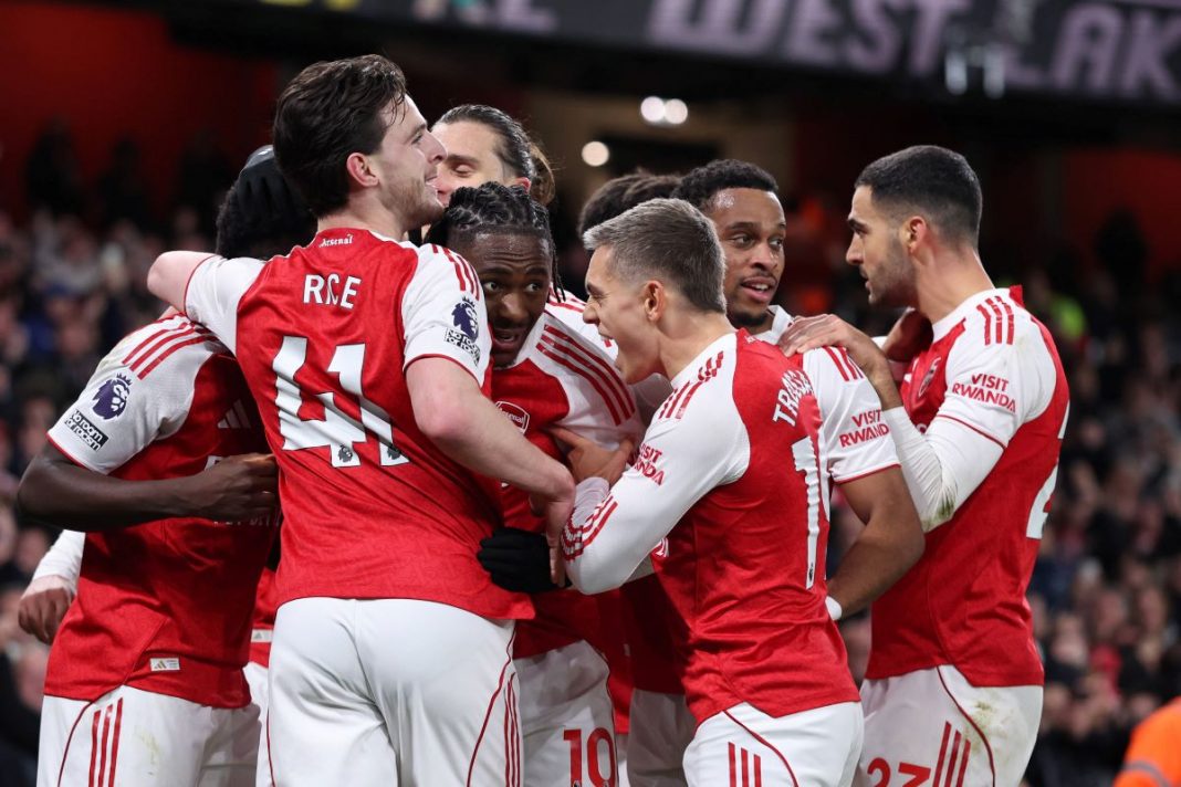 Radość piłkarzy Arsenalu.