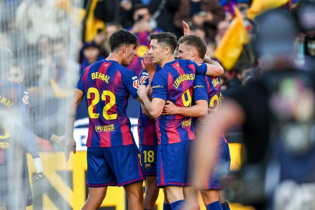 Radość piłkarzy Barcelony.