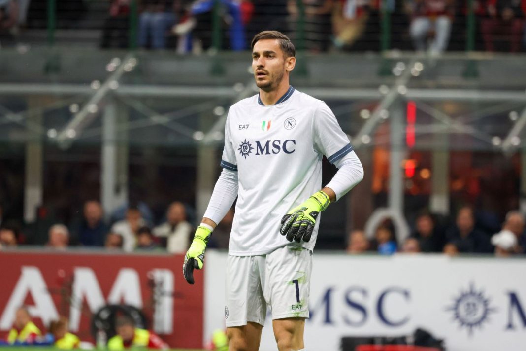 Alex Meret w trakcie meczu Napoli.