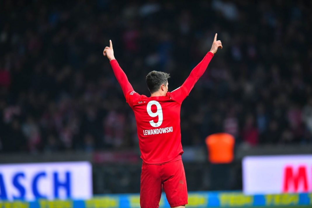 Robert Lewandowski w barwach Bayernu.