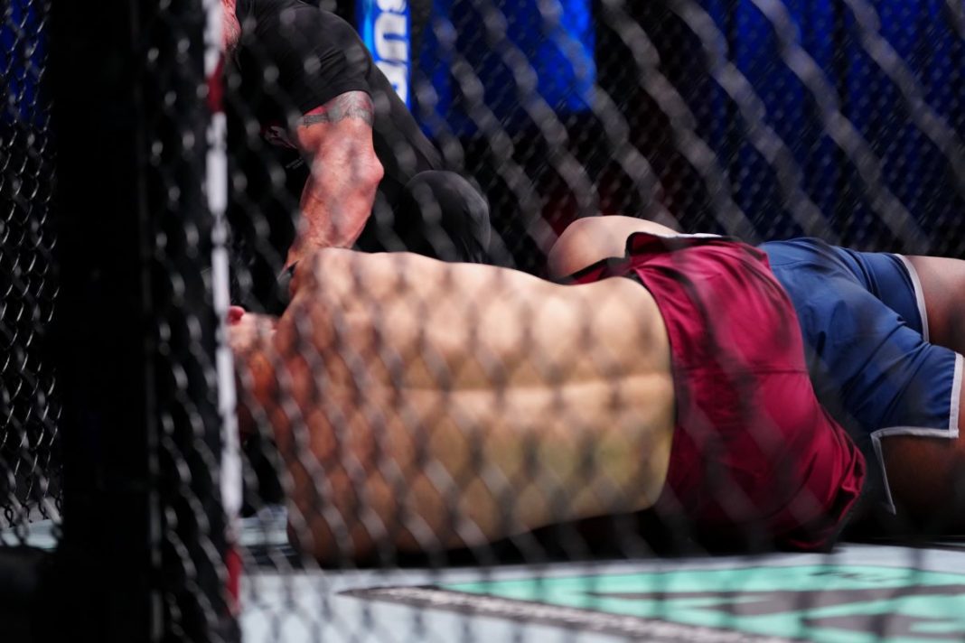 Zawodnicy MMA w trakcie walki.