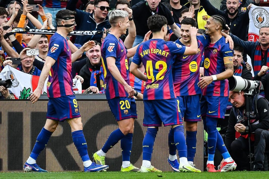 Radość piłkarzy FC Barcelony.