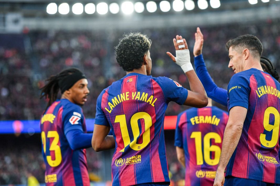 Radość piłkarzy FC Barcelony.