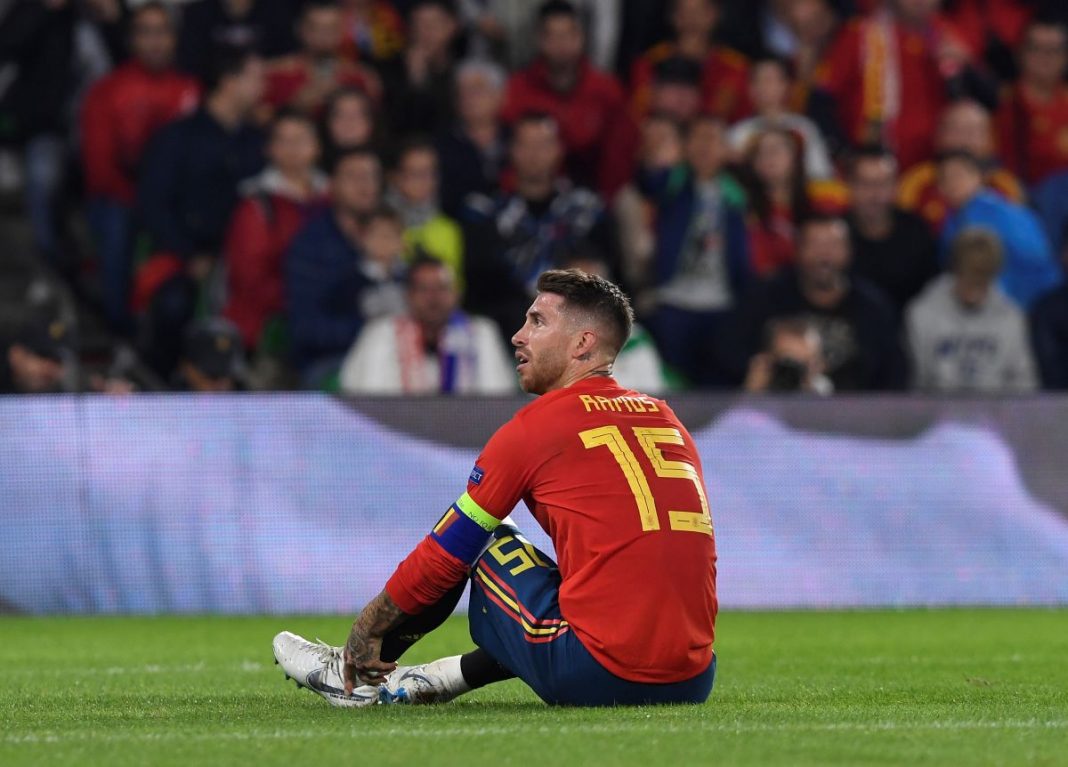Sergio Ramos w reprezentacji Hiszpanii.