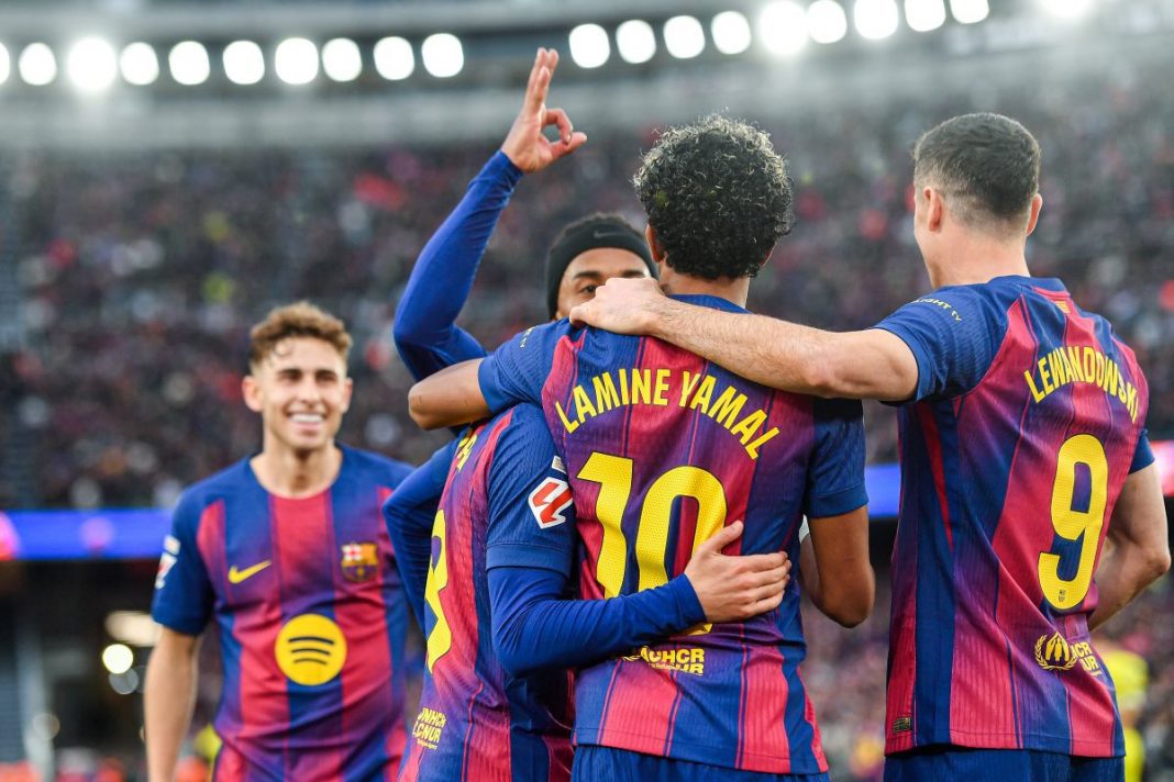 Radość piłkarzy FC Barcelony.