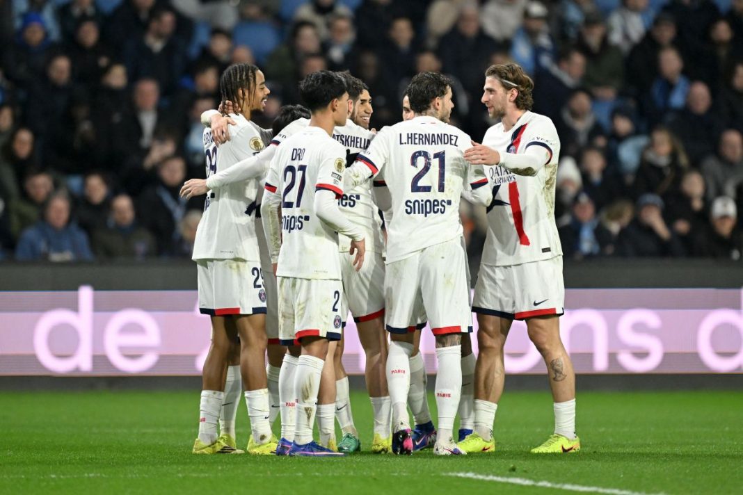 Radość piłkarzy PSG.