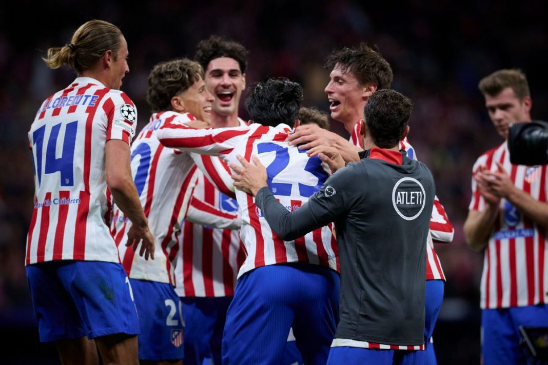 Radość piłkarzy Atletico Madryt.