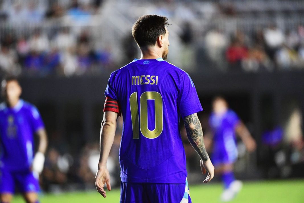 Leo Messi w barwach reprezentacji Argentyny.