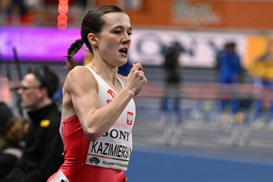 Klaudia Kazimierska podczas biegu.