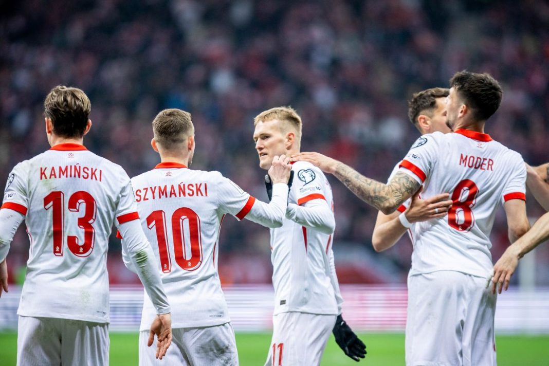 Radość piłkarzy reprezentacji Polski.