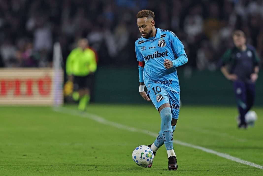 Neymar w barwach Santosu.