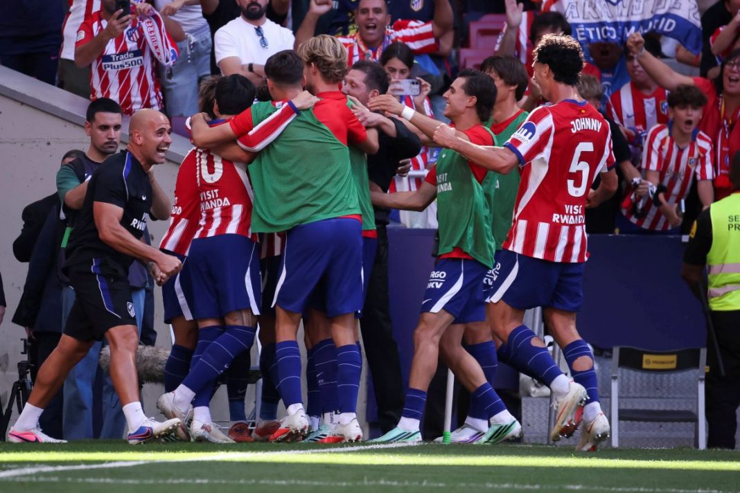 Radość pilkarzy Atletico Madryt.