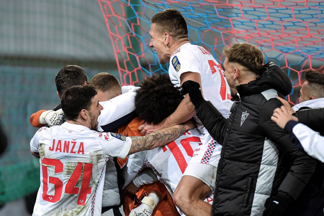Radość piłkarzy Górnika Zabrze.