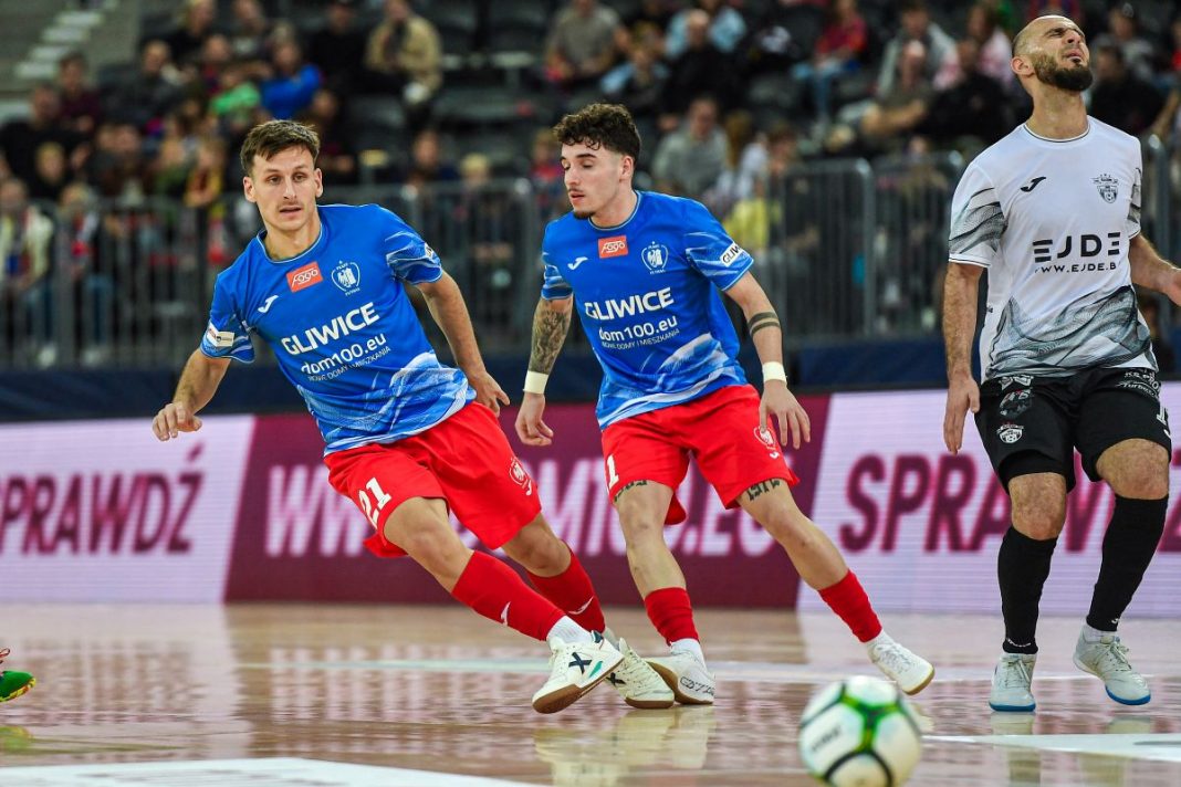 Mecz Piast Gliwice - Buba Mara w futsalowej Lidze Mistrzów.